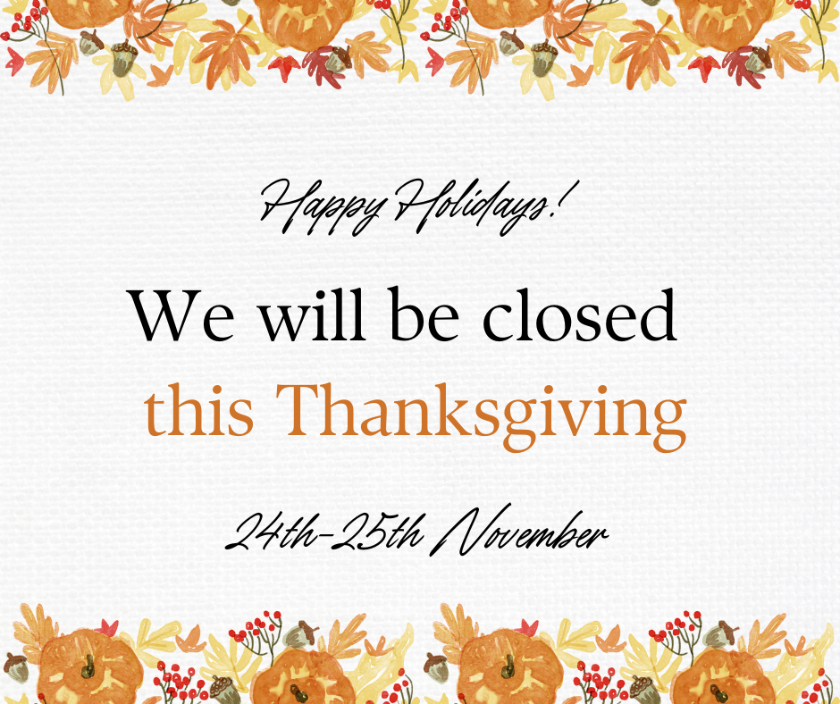 Happy Thanksgiving. APA will be closed November 24-25.